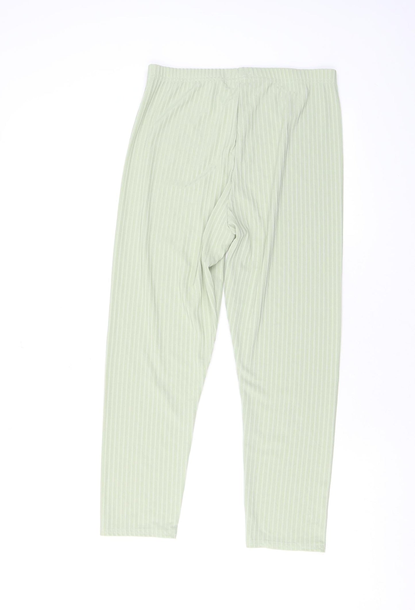 Boohoo Womens Green Polyester Chino Leggings Size 12 L23 in