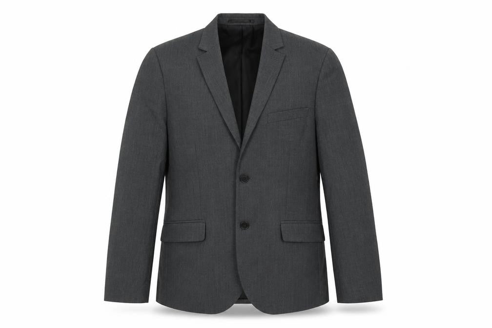 H&M Mens Grey Polyester Jacket Suit Jacket Size 36 Regular