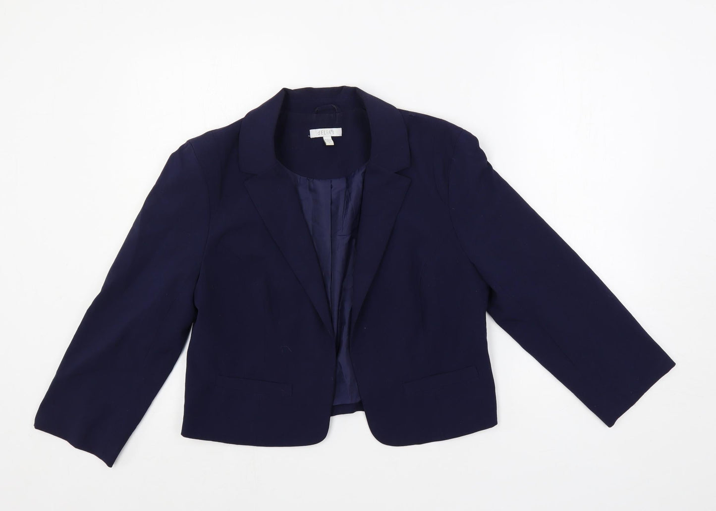Delias Womens Blue Jacket Blazer Size L - Open