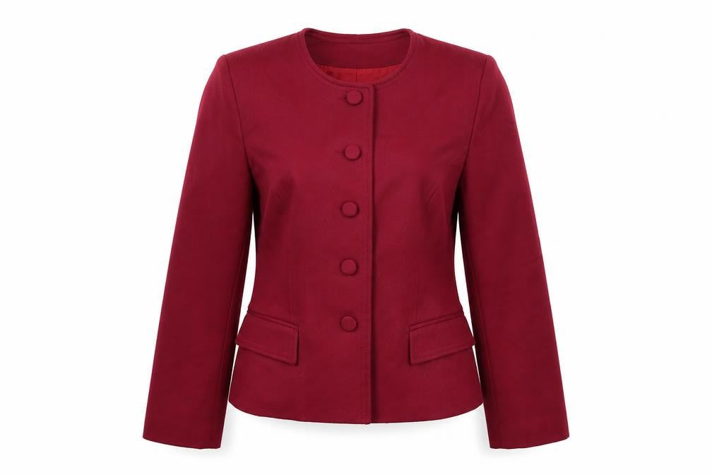 123 Un Deux Trois Womens Purple Jacket Blazer Size 12 Button