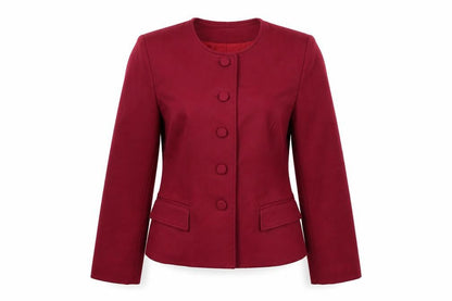 123 Un Deux Trois Womens Purple Jacket Blazer Size 12 Button