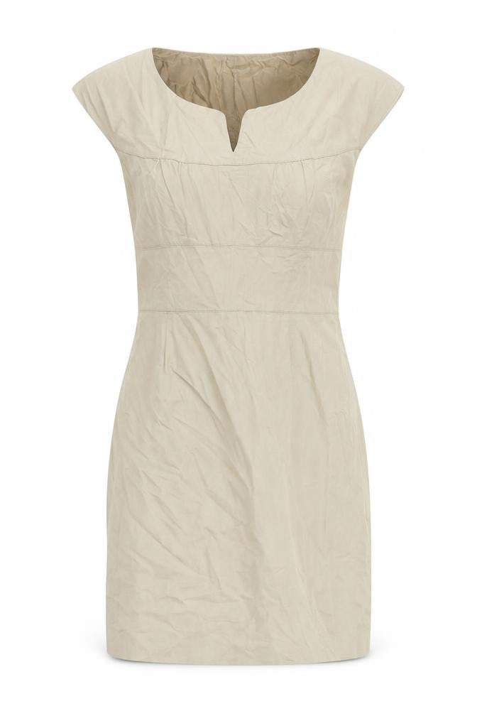 Kookai Womens Beige Cotton Mini Size 8 V-Neck Zip