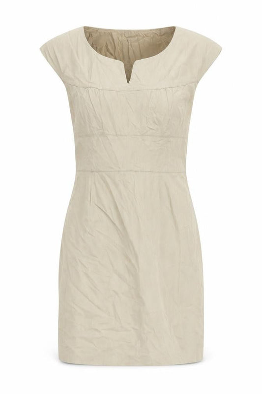 Kookai Womens Beige Cotton Mini Size 8 V-Neck Zip
