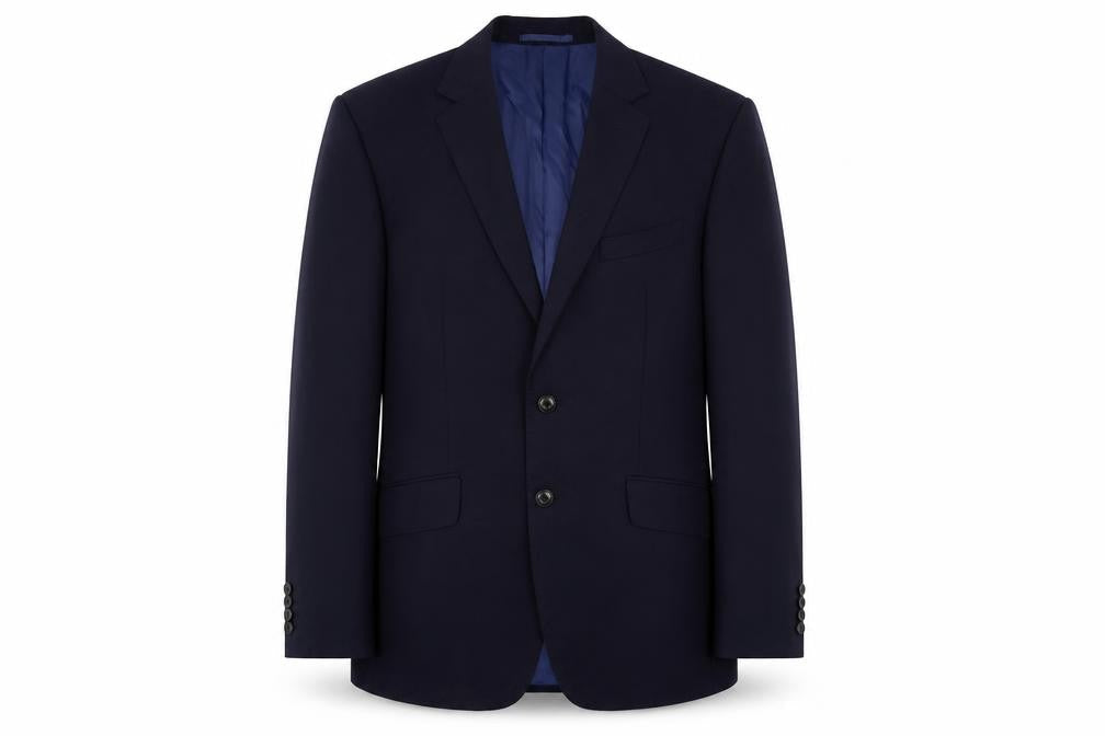 Marks & Spencer Mens Blue Wool Jacket Suit Jacket Size 38 Regular