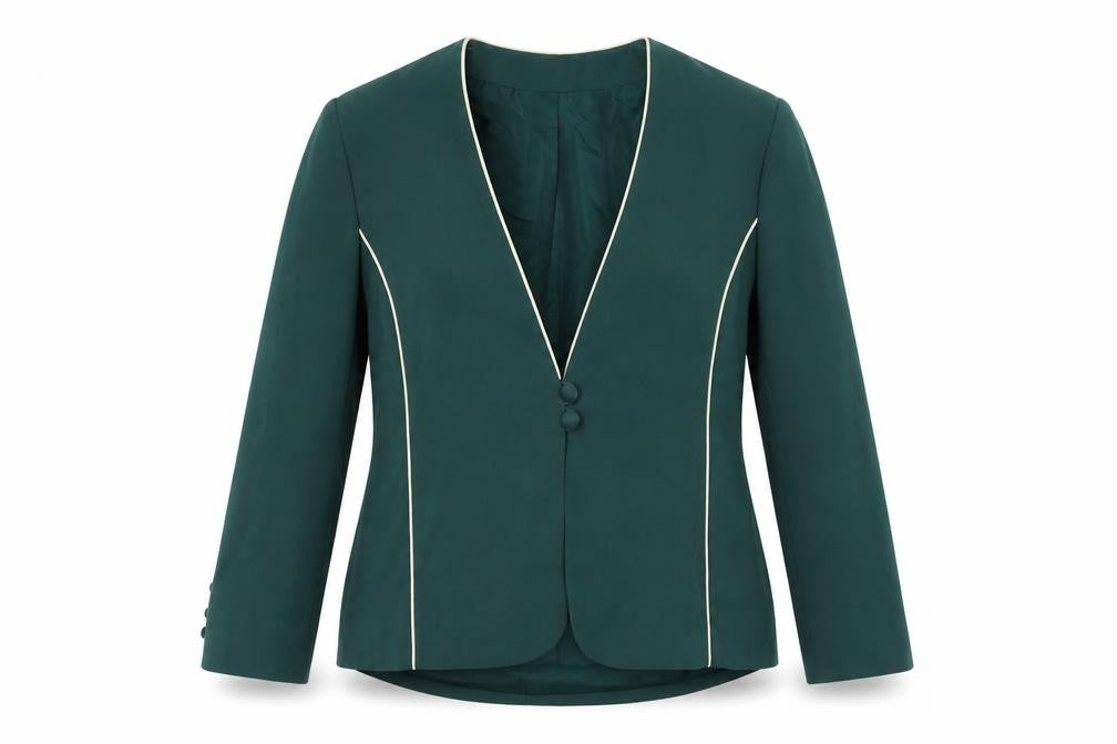 Un Jour Ailleurs Womens Green Jacket Blazer Size 20 Button