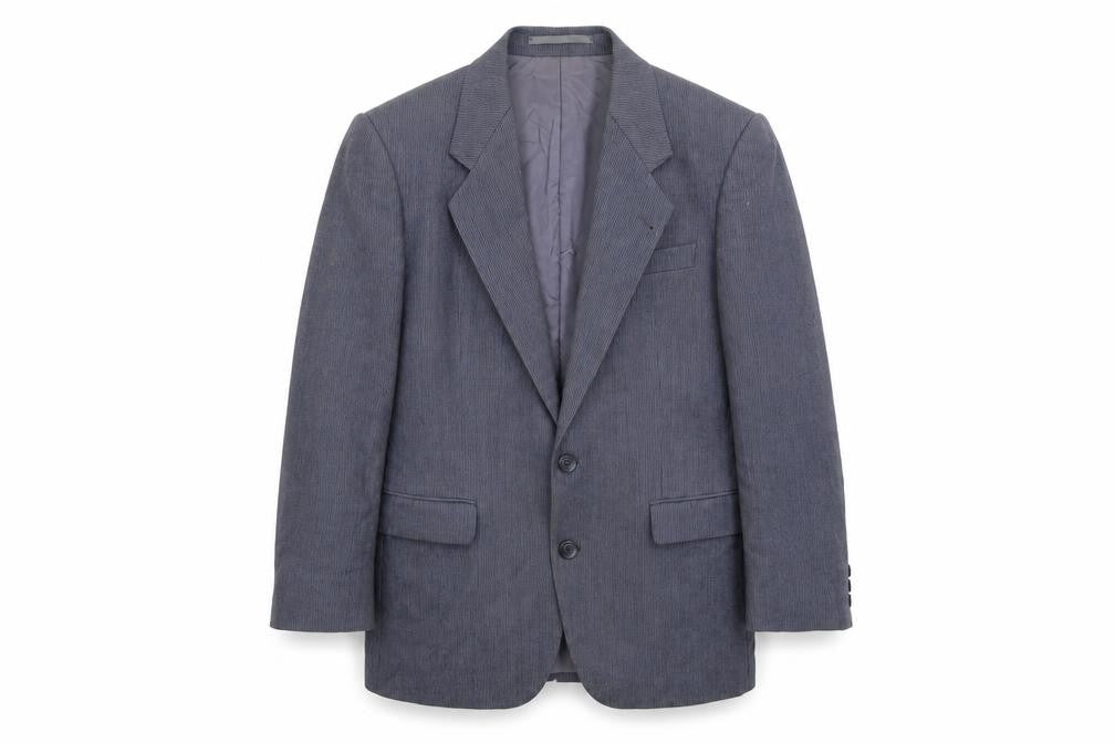 Burton Mens Blue Striped Wool Jacket Suit Jacket Size 36 Regular