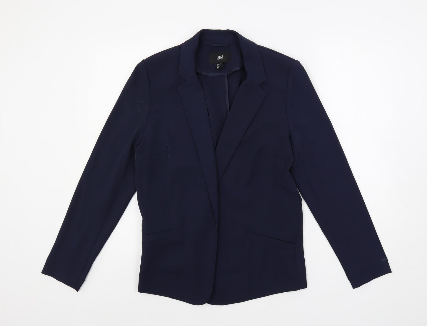 H&M Womens Blue Jacket Blazer Size 12 - Open