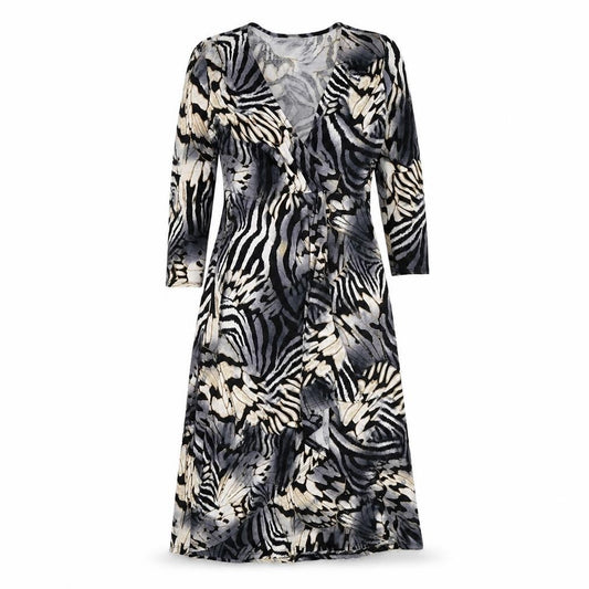 Wallis Womens Multicoloured Geometric Viscose A-Line Size 10 V-Neck Pullover
