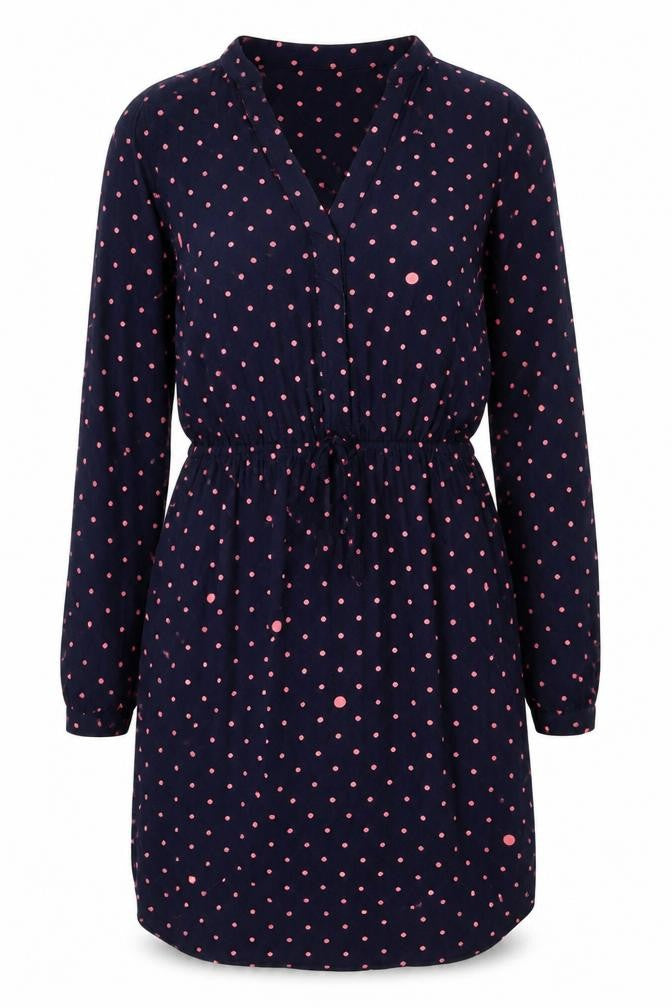 Gap Womens Blue Polka Dot Viscose A-Line Size M V-Neck Pullover