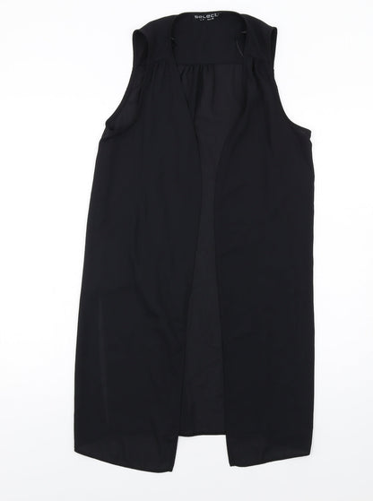 Select Womens Black Polyester Kimono T-Shirt Size 8 V-Neck