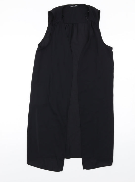 Select Womens Black Polyester Kimono T-Shirt Size 8 V-Neck