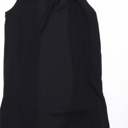 Select Womens Black Polyester Kimono T-Shirt Size 8 V-Neck