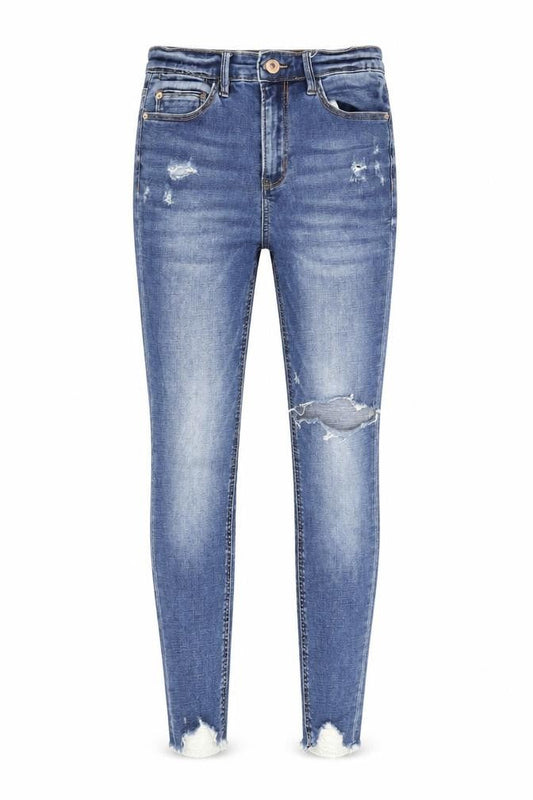 Stradivarius Womens Blue Cotton Skinny Jeans Size 8 L26 in Regular Zip