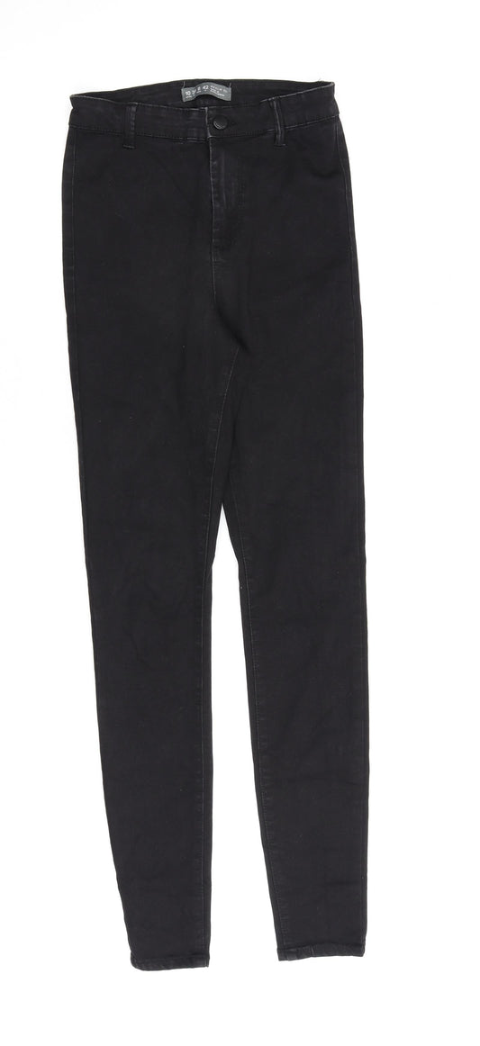 Denim & Co. Womens Black Cotton Skinny Jeans Size 10 L30 in Regular Zip