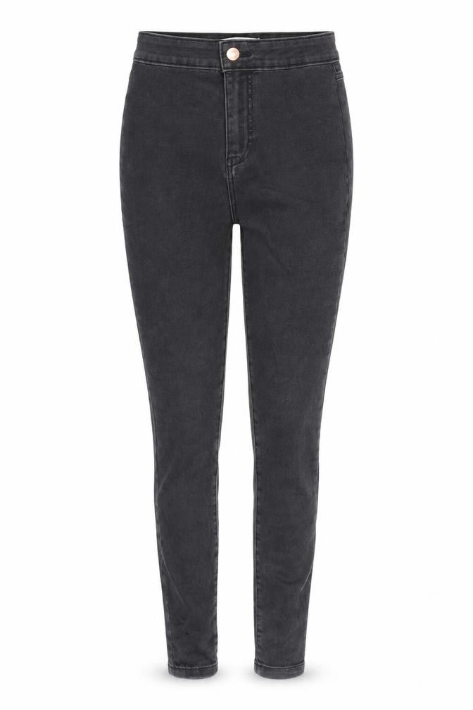 New Look Womens Grey Cotton Skinny Jeans Size 8 L28 in Regular Zip
