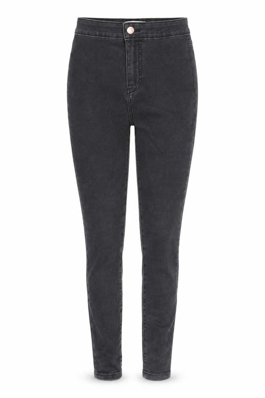 New Look Womens Grey Cotton Skinny Jeans Size 8 L28 in Regular Zip