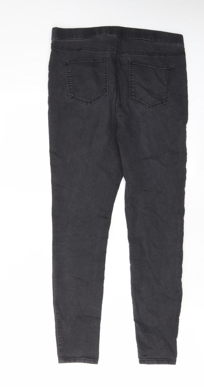 Marks & Spencer Womens Grey Cotton Jegging Jeans Size 30 in L26 in Regular - Elasticated Waist