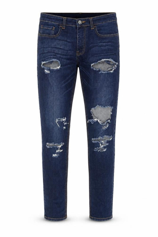 Born Rich Mens Blue Cotton Skinny Jeans Size 32 in L33 in Regular Zip - Long Leg