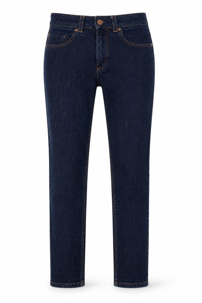 Topshop Womens Blue Cotton Straight Jeans Size 25 in L28 in Regular Zip - Pockets
