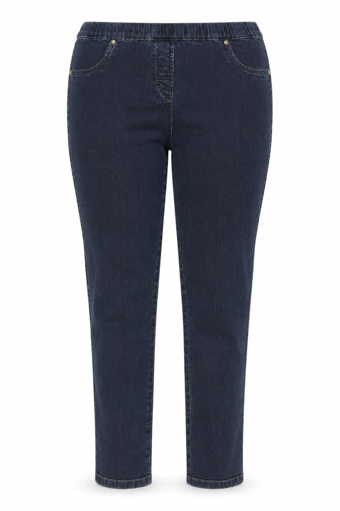 Country Casuals Womens Blue Cotton Jegging Jeans Size 12 L29 in Regular - Elasticated Waist