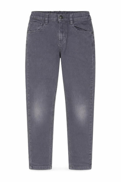 F&F Girls Grey Cotton Straight Jeans Size 9-10 Years Regular Zip - Pockets