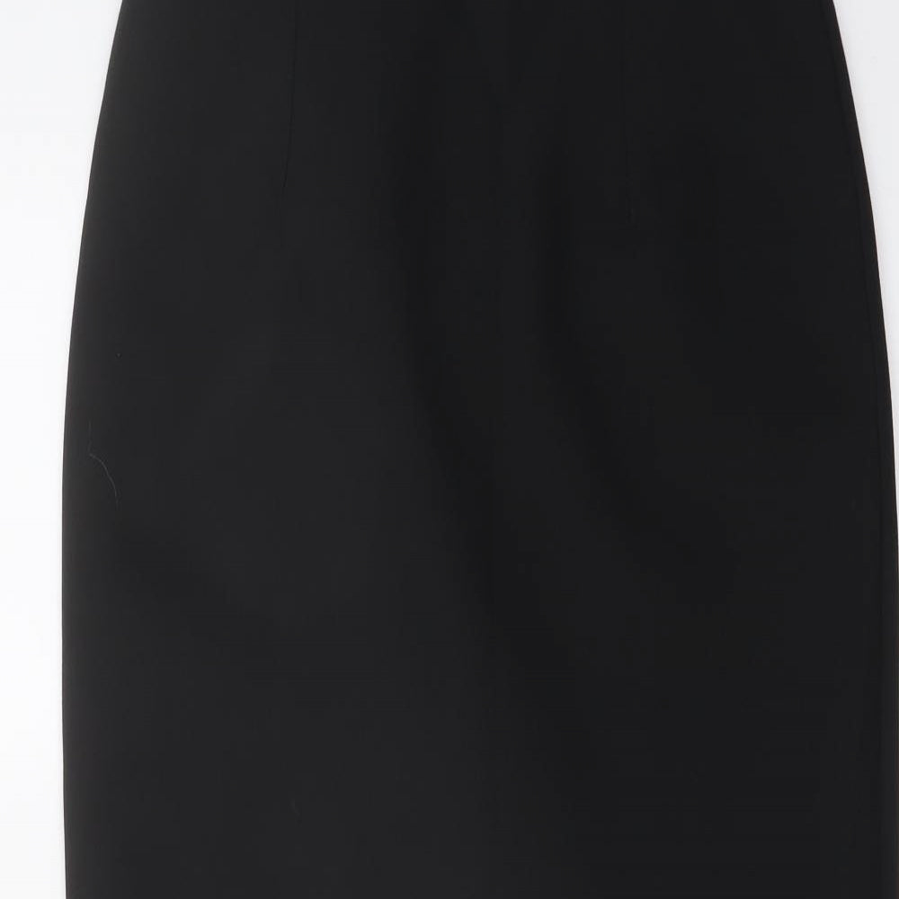 Marks and Spencer Womens Beige Polyester Straight & Pencil Skirt Size 8 Zip