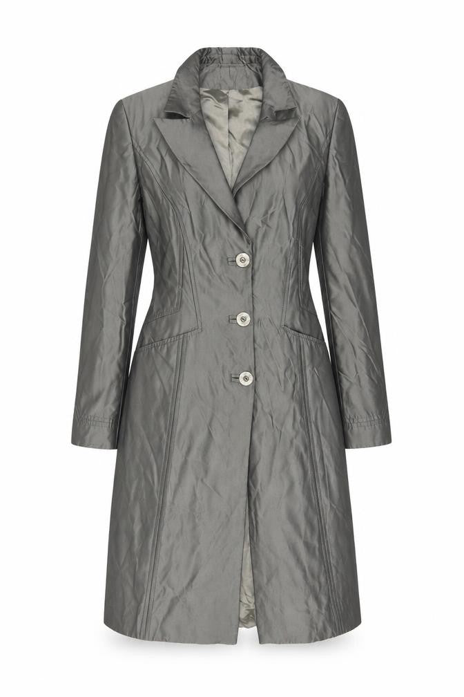 Coast Womens Grey Pea Coat Coat Size 10 Button