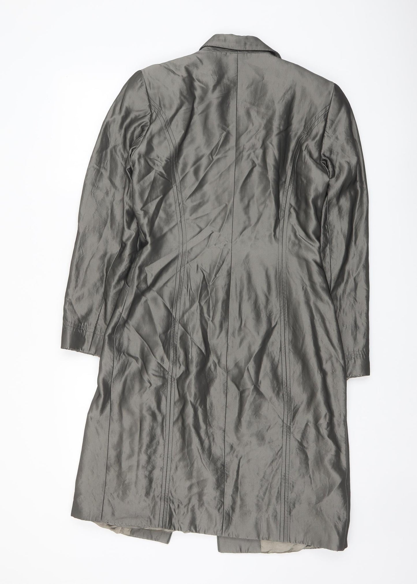 Coast Womens Grey Pea Coat Coat Size 10 Button