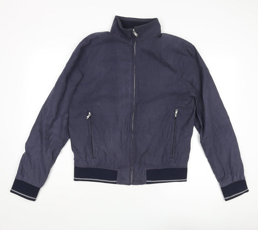 Marks and Spencer Mens Blue Bomber Jacket Jacket Size S Zip