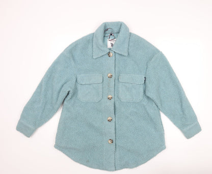 U.S. Polo Assn. Womens Blue Jacket Coat Size XS Button - Shirt Jacket
