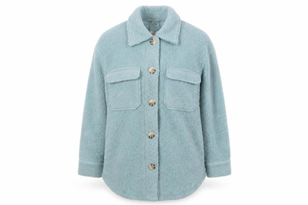 US Polo Assn. Womens Blue Jacket Coat Size XS Button - Shirt Jacket