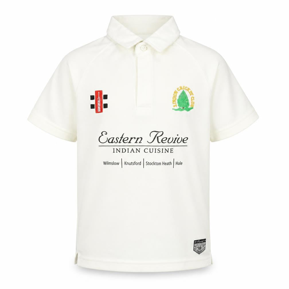 Gray-Nicolls Boys Ivory Polyester Basic Polo Size 9-10 Years Collared Button - Lindow Cricket Club