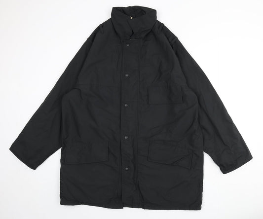 Wood Harris Mens Black Jacket Coat Size L Zip