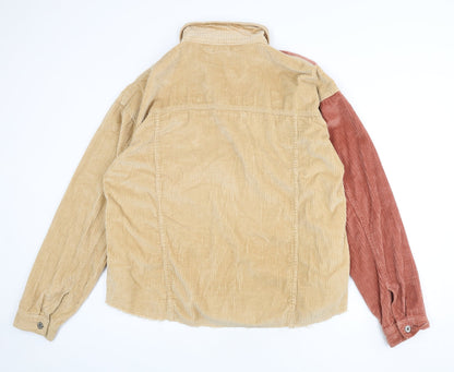 Boohoo Womens Beige Jacket Size 12 Button