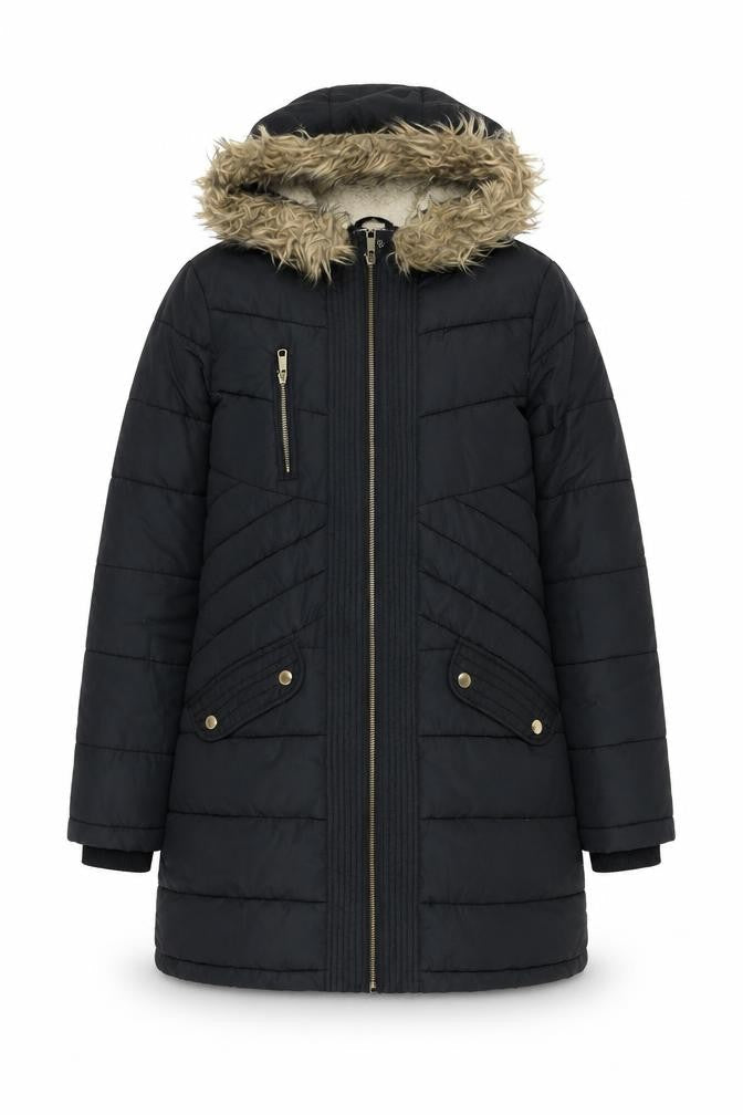 Dorothy Perkins Womens Black Parka Coat Size 8 Zip