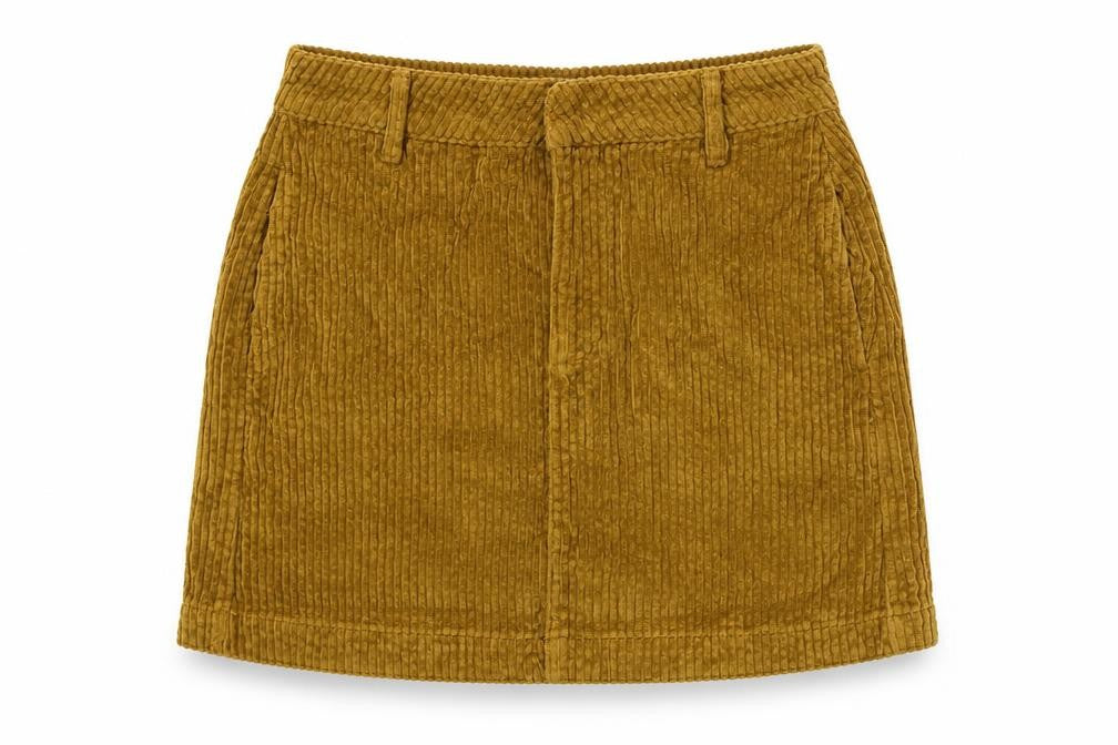 BDG Womens Yellow Cotton A-Line Skirt Size S Zip