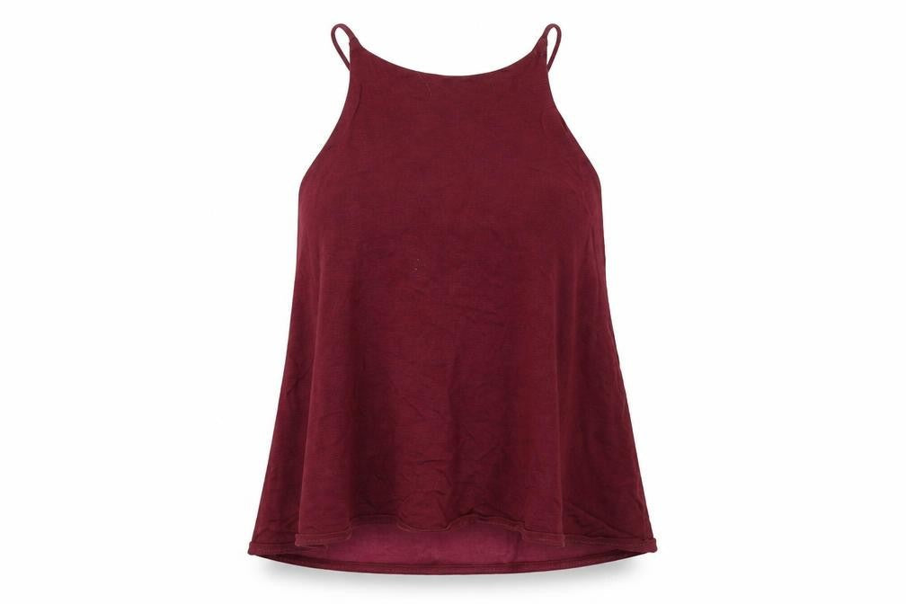 River Island Womens Red Viscose Basic Tank Size 8 Halter