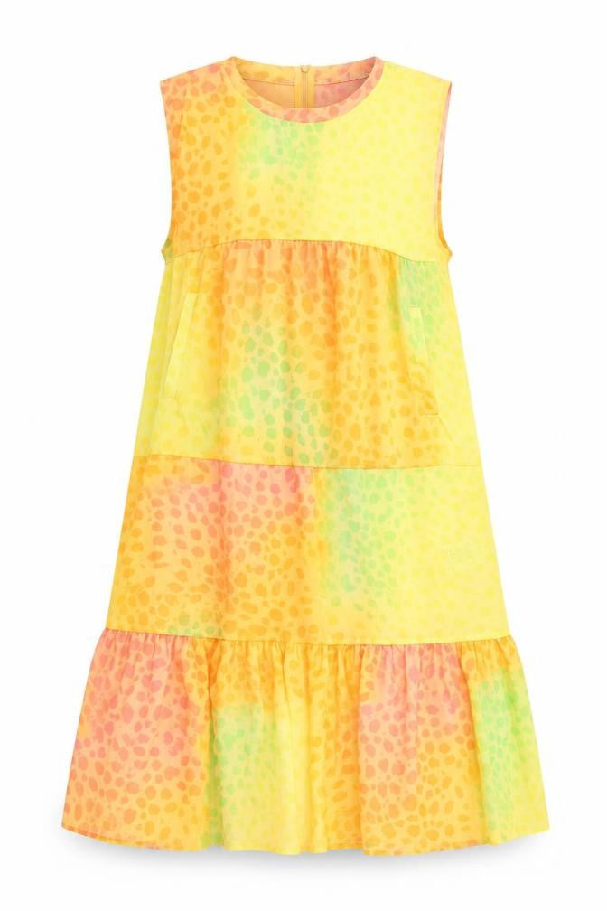 Hype Womens Multicoloured Animal Print Polyester A-Line Size 12 Mock Neck Zip