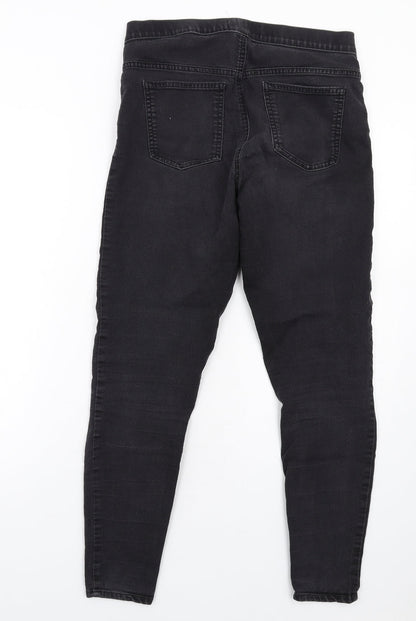 Marks & Spencer Womens Grey Cotton Jegging Jeans Size 12 L28 in Regular