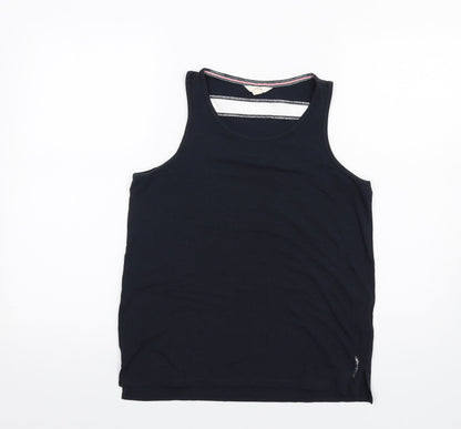 Additional front view of ESPRIT women’s black cotton basic tank, size S, round neck