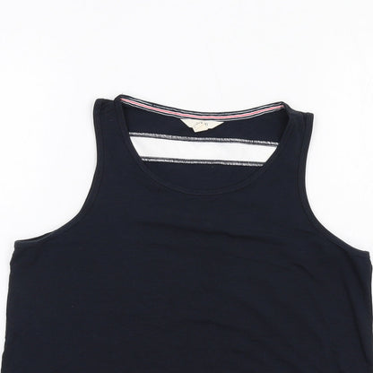 Close-up detail of ESPRIT women’s black cotton basic tank, size S, round neck