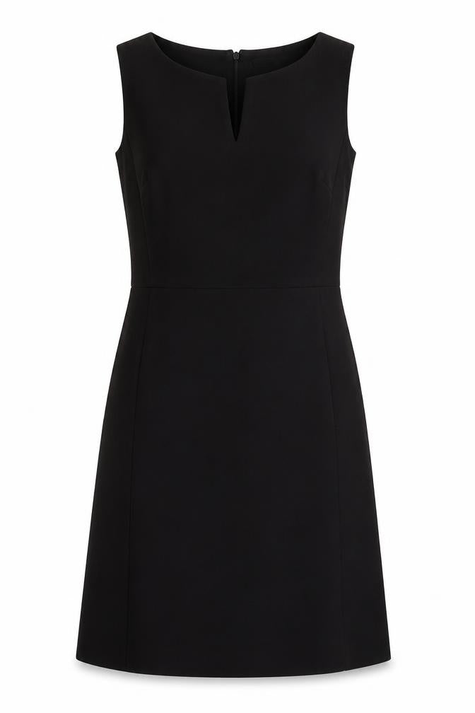 Gap Womens Black Polyester A-Line Size 14 V-Neck Zip