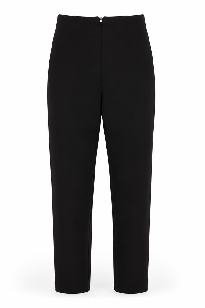 H&M Womens Black Polyester Trousers Size XS L28 in Regular Zip