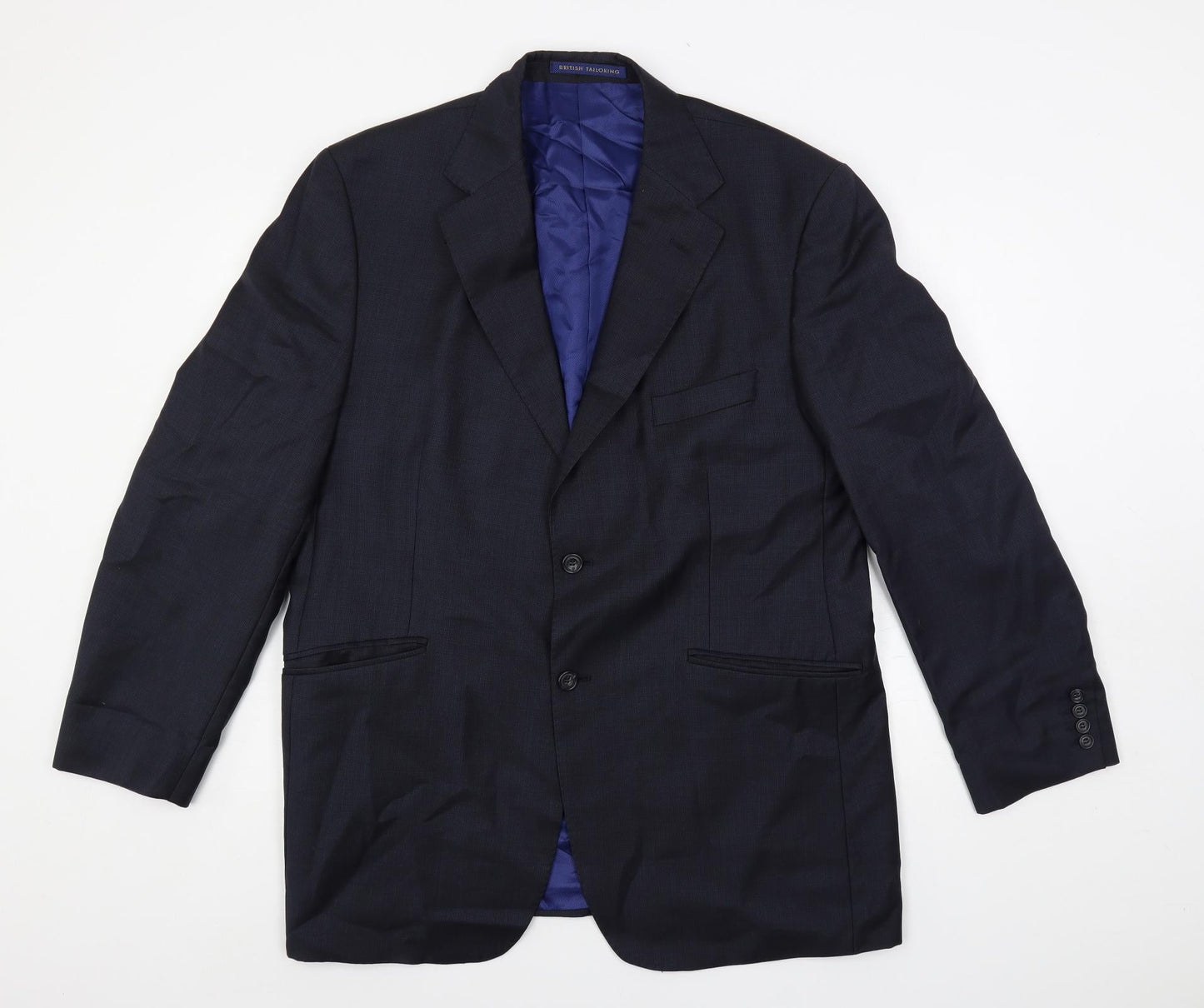 Marks and Spencer Mens Blue Wool Jacket Suit Jacket Size 44 Regular