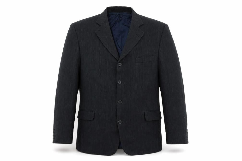 AW Trench Mens Blue Wool Jacket Blazer Size 44 Regular