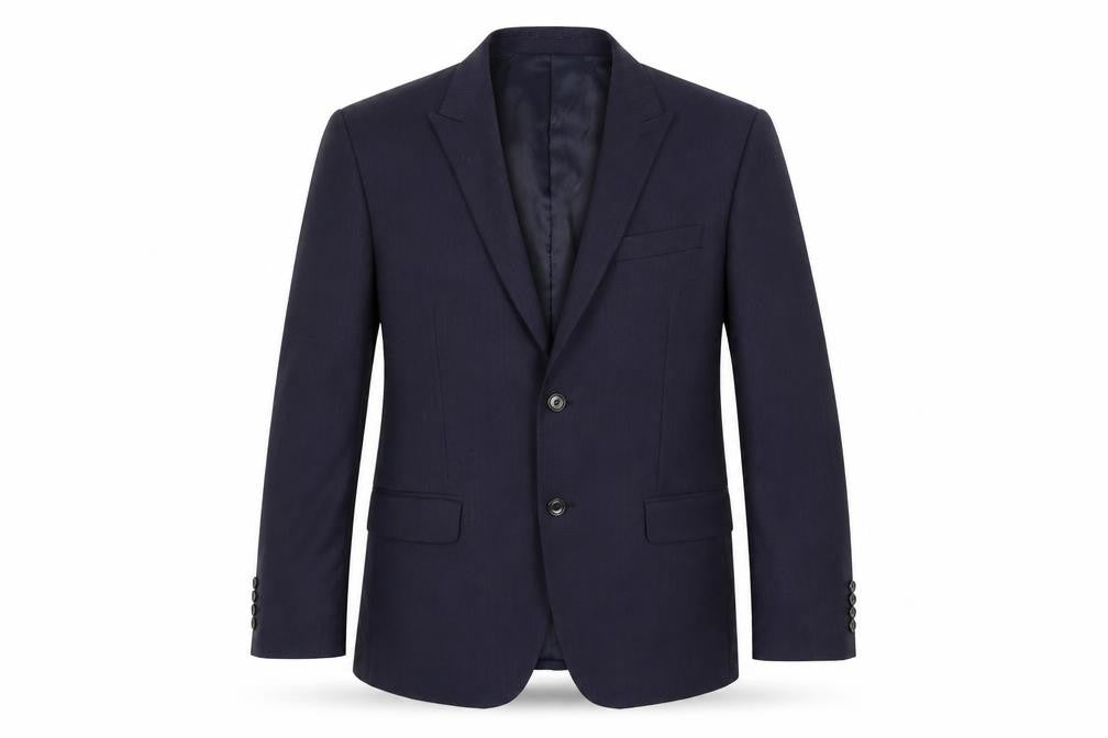 Marks & Spencer Mens Blue Striped Wool Jacket Suit Jacket Size 40 Regular