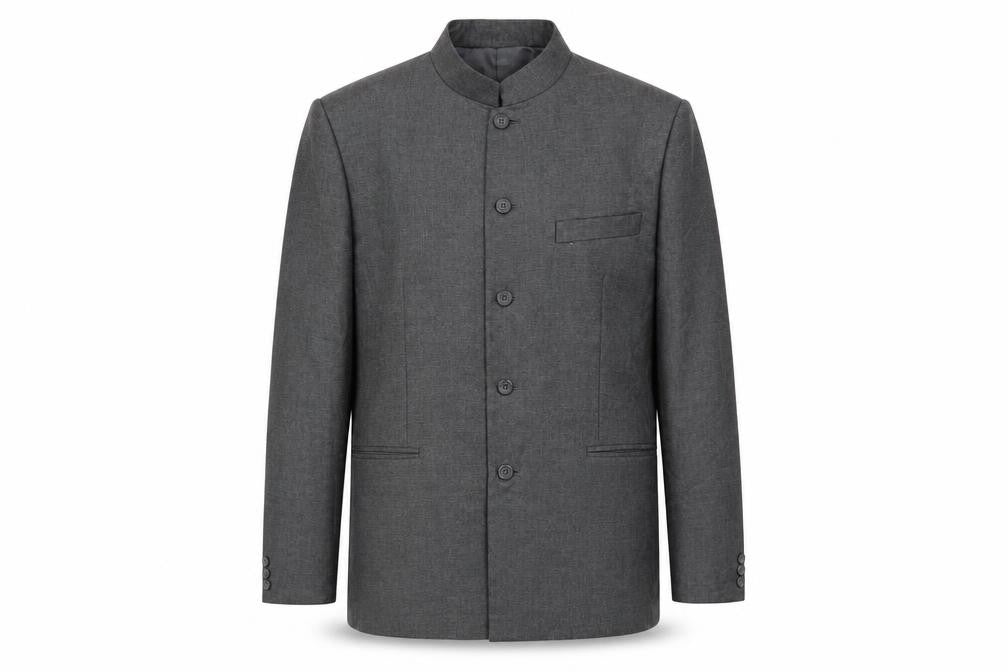 Alaj's Mens Grey Polyester Jacket Suit Jacket Size 44 Regular