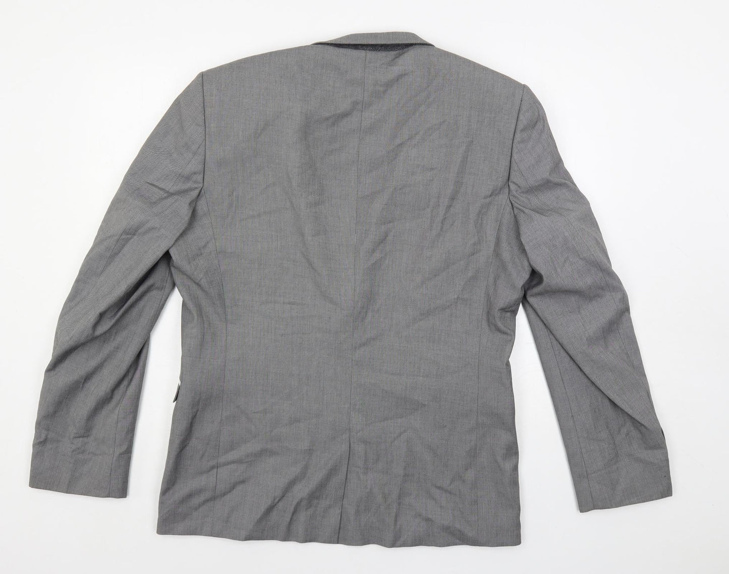 NEXT Mens Grey Polyester Jacket Suit Jacket Size 42 Regular - Contrasting Trim