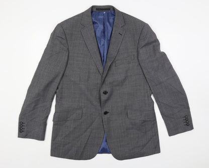 Marks & Spencer Mens Grey Wool Jacket Suit Jacket Size 42 Regular