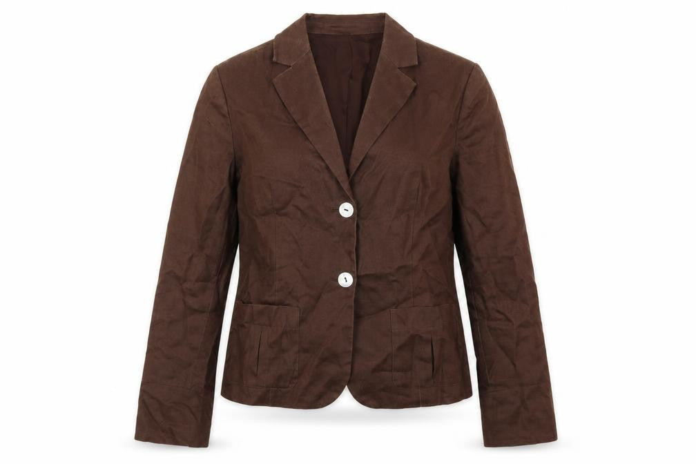 Zara Womens Brown Jacket Blazer Size 14 Button
